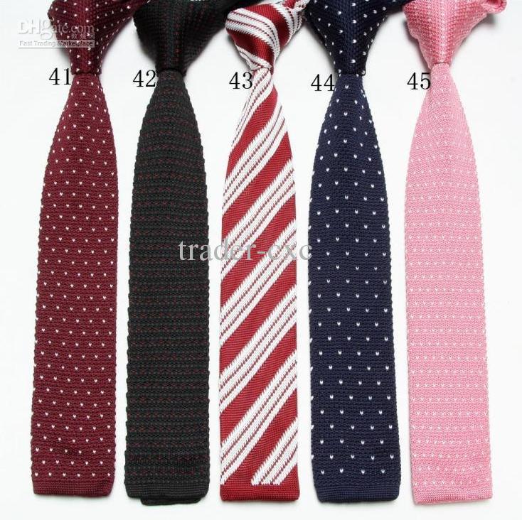 ... men`s knitted ties striped cravat polyester necktie skinny tie ascot zbicqfc